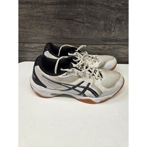 Asics Gel-Rocket 9 Womens Volleyball Shoes White Black Gum Sole 1072A056 Size 8